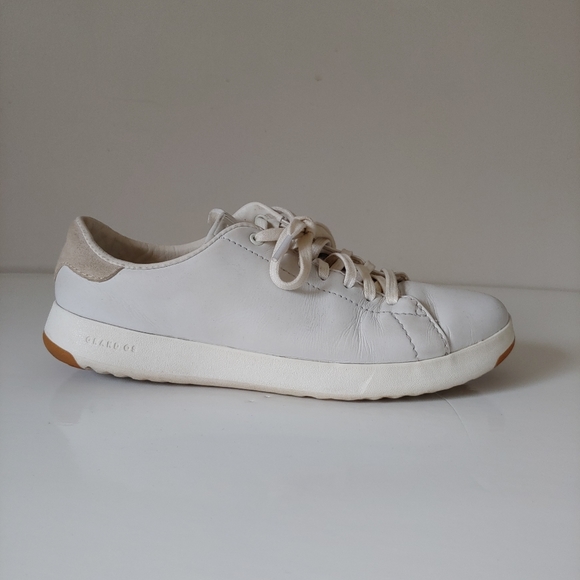 Cole Haan GrandPro White Leather Sneakers Size 7.5 - Picture 4 of 15